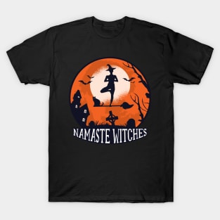 Namaste Witches spooky Halloween Gift for Girls T-Shirt